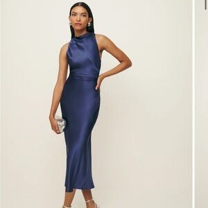 Reformation Cassette Midi Dress - Blue Iris NWT